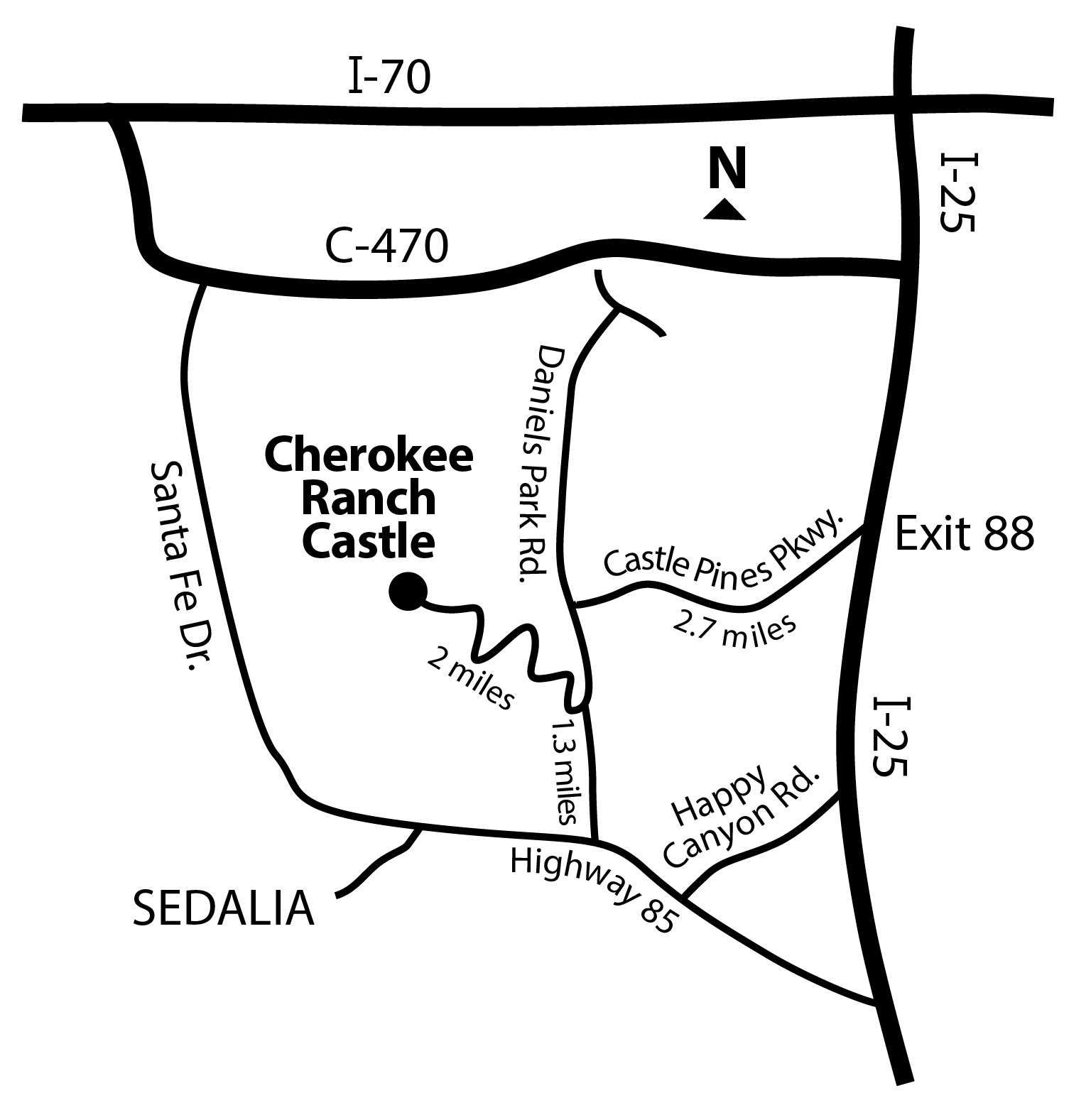 Cherokee Ranch Castle Map